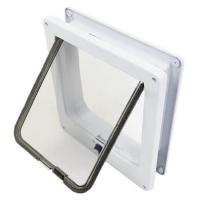 Фото: Дверь-лаз для кошек и собак 4 позиции CEESC 26.5*24*5.5, белый-4 Дверь-лаз для кошек и собак 4 позиции CEESC 26.5*24*5.5, белый-4