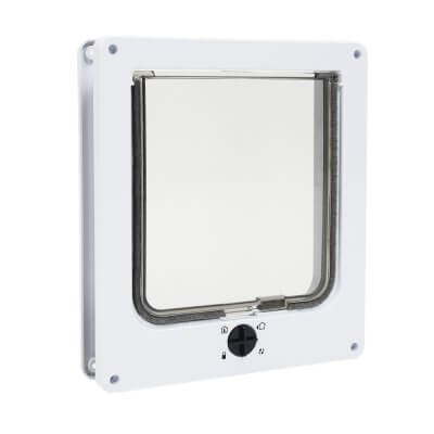 Фото: Дверь-лаз для кошек и собак 4 позиции CEESC 26.5*24*5.5, белый-3 Дверь-лаз для кошек и собак 4 позиции CEESC 26.5*24*5.5, белый-3